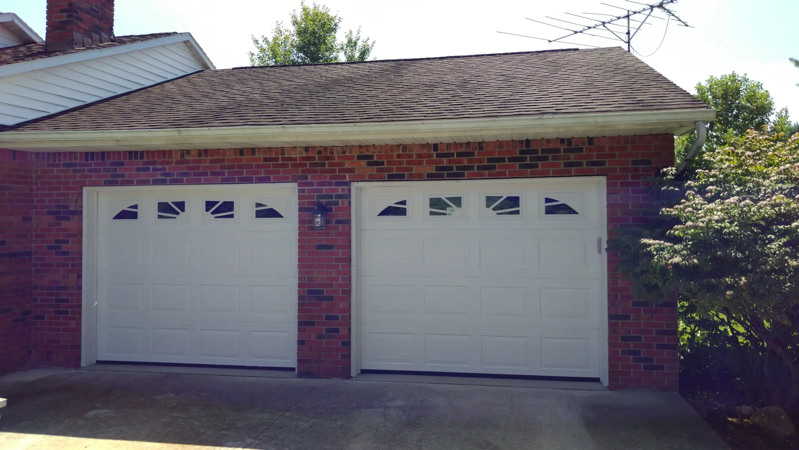 Before - Old garage doors
