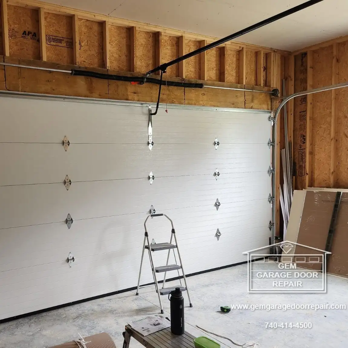 New Construction: White 5-Panel Carriage Door (Photo 3)