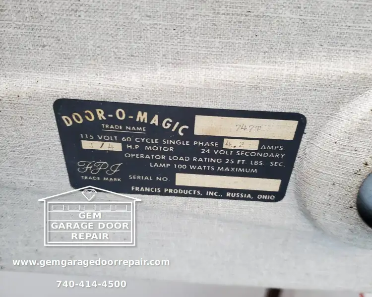 Replacing a Vintage Door-o-Magic Opener (Photo 2)