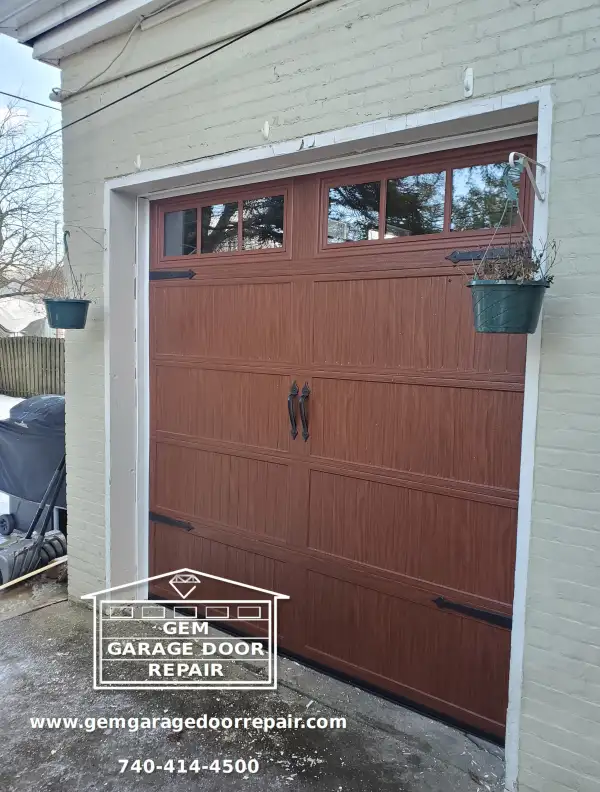 Wood Grain Door with Glass Upgrade (Photo 1)