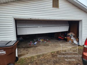 Garage door falling down