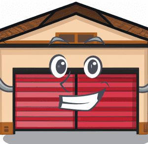 Happy cartoon garage door!