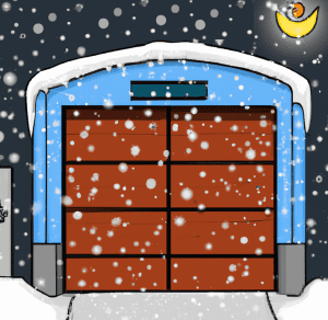 Winter garage door