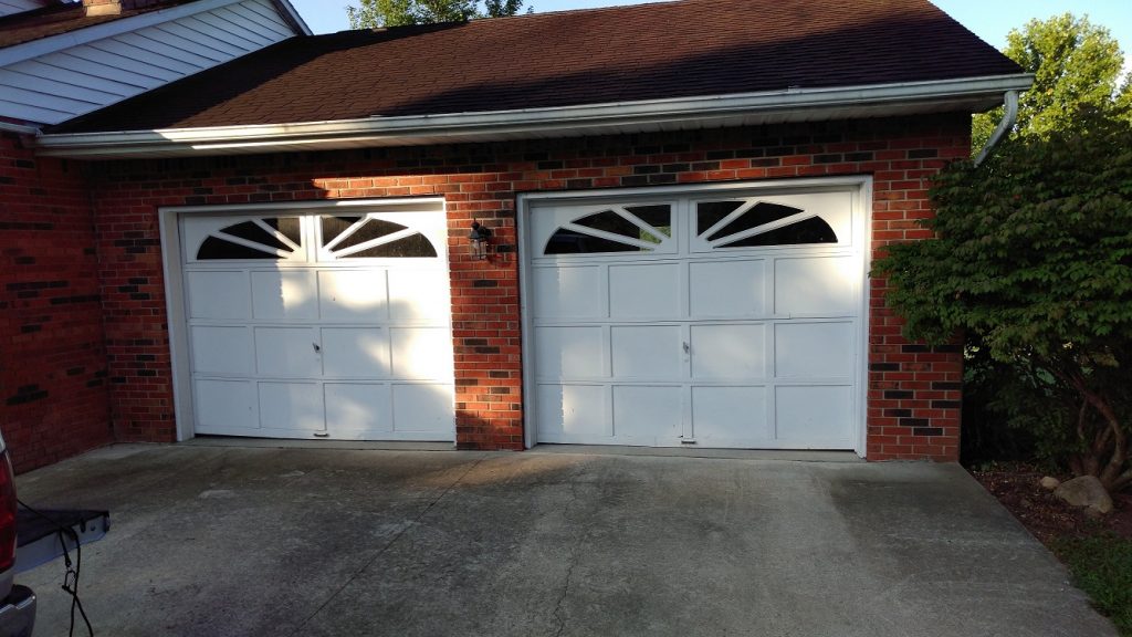 Before - Old garage doors