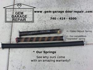 Compare our garage door replacement springs to our competitors!